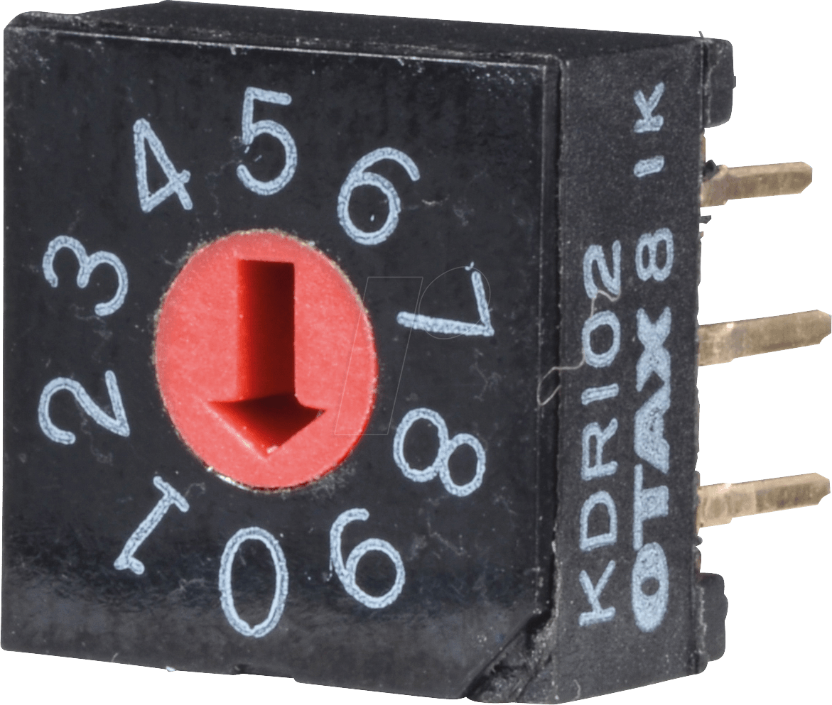 KDR 10 - Dreh-Codierschalter, 10-polig, vertikal