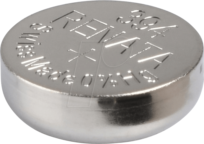 RENATA 394 - Silberoxid-Knopfzelle, 394, 80 mAh, 9,5 x 3,6 mm