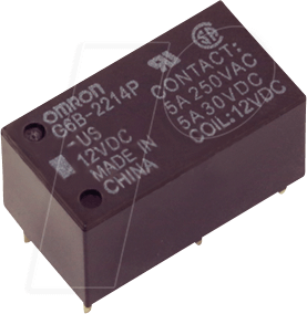 G6B2-114PUS 12DC - Leistungsrelais G6B, 1 NC + NO, 12 V DC, 5 A