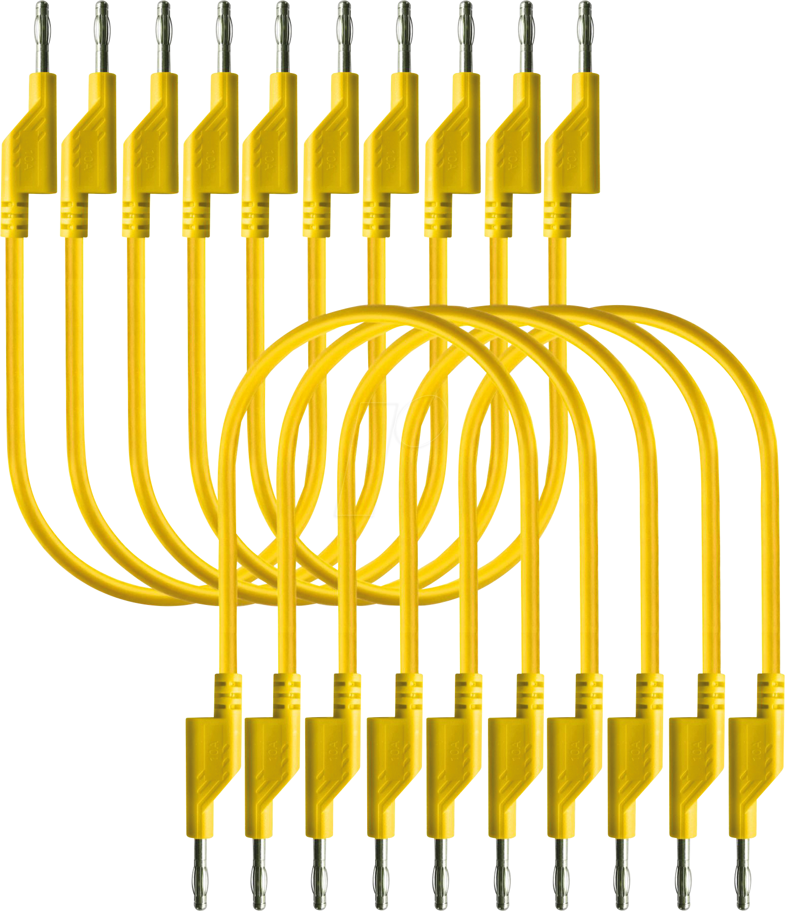 PEAKTECH 7047GB - Messleitung, 0,50 m, gelb, stapelbar