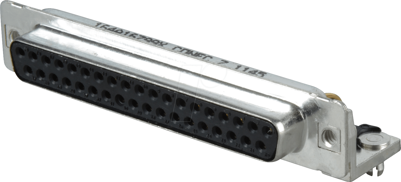 D-SUB BU 37GWC - D-SUB-Buchse,37-polig, gewinkelt, RM 9,4, gedr.