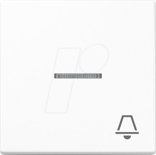 JG A590 KO5 K WW - Wippe Lichtleiter, Symbol Klingel, Duroplast, Serie A, alpinweiß