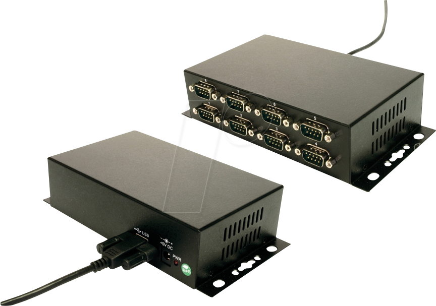 EXSYS EX-1338HMV - USB 2.0 Konverter, USB-B auf 8x RS-232, Metall, FTDI