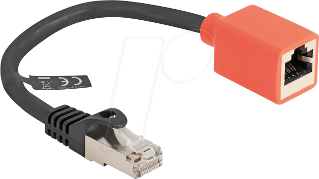 DELOCK 88197 - RJ45 Geräteschutz Adapter, Cat.6A S/FTP, 0,2 m
