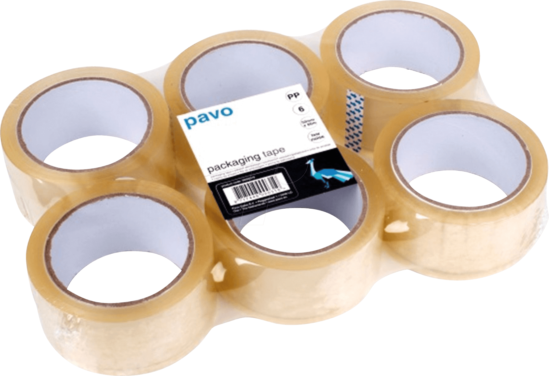 PACKBAND KLAR - 6 Rollen PP Klebeband, 66 m x 50 mm, transparent