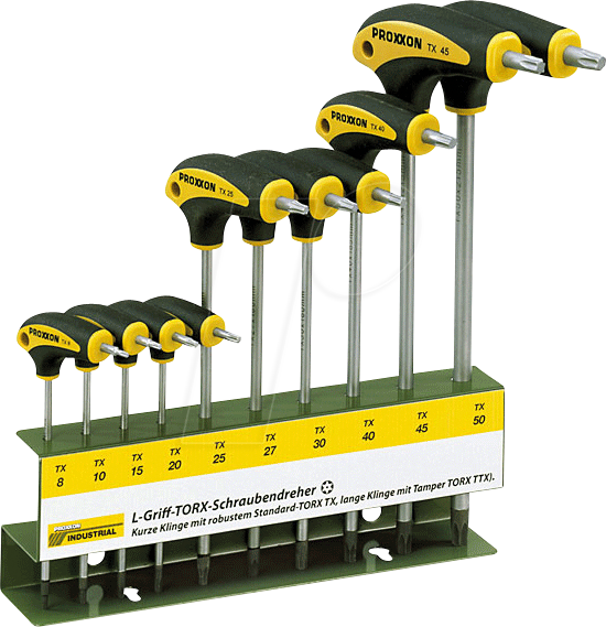 Thumbnail - PROXXON 22652 - L-Griff Schraubendrehersatz, TX/TTX, 10-teilig