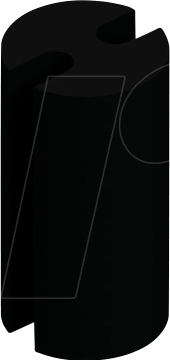 FIS MAH 307 - Abstandshalter für 3 mm LEDs, Ø 3,8 x 7,0 mm, PVC, schwarz