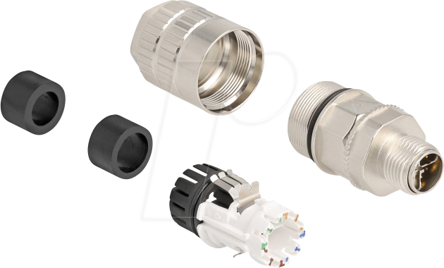 DELOCK 86032 - Stecker M12, 8-polig, feldkonfektionierbar, Cat.6A, IP67