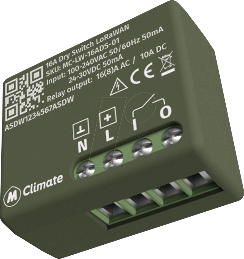 MCL LW-16ADS-01 - LoRaWAN Schaltaktor, 1-Kanal