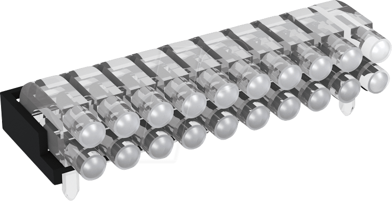 MEN 1296.2102 - Lichtleiter, SMD, 10x2-fach 2,8mm, ø 2mm, liegend