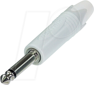 NEUTRIK NP2X-WT - Klinkenstecker 2-polig, 6,35 mm, weiß