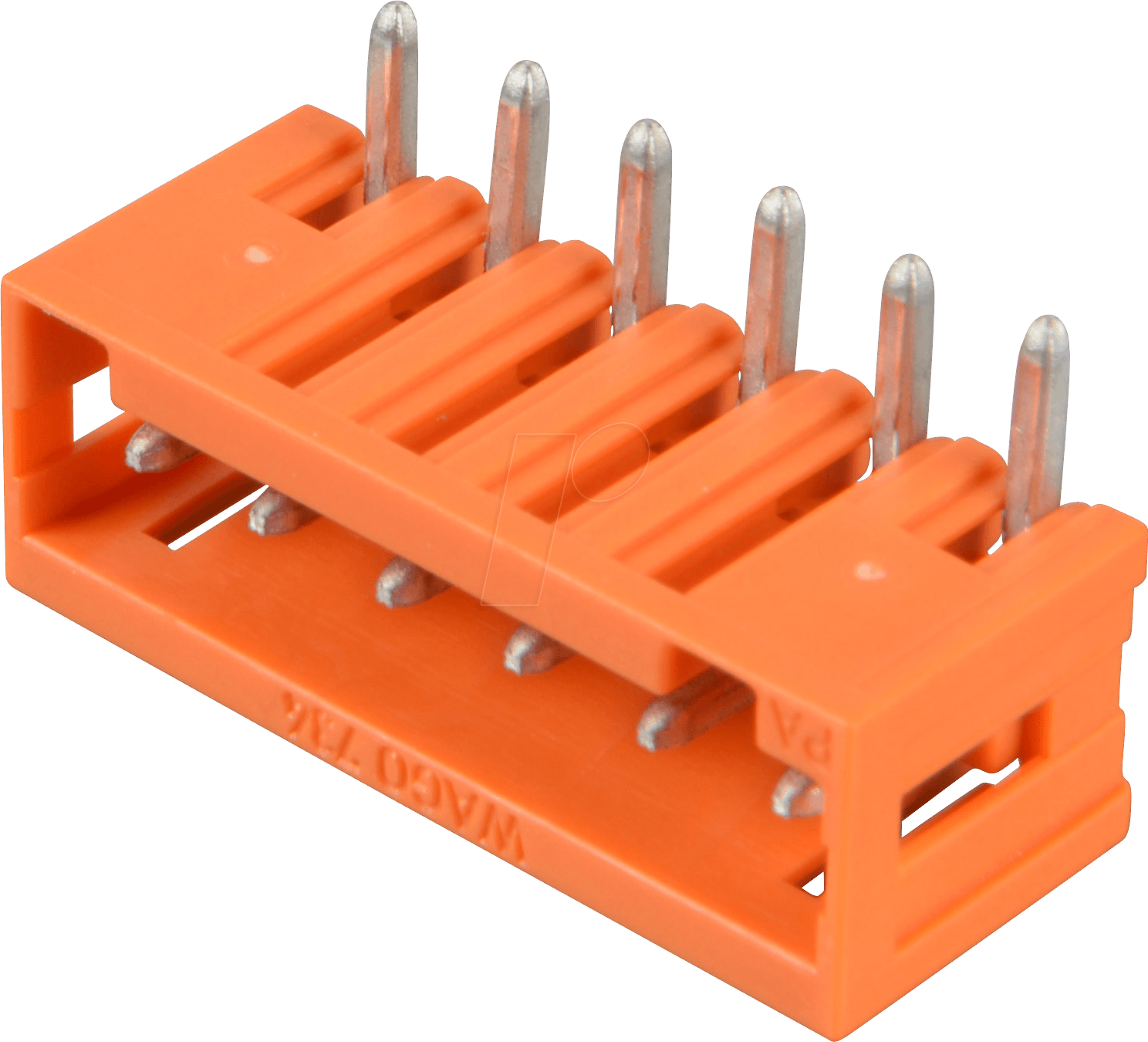 WAGO 734-266 - Print-Stiftleiste, Mini, RM 3,81, gewinkelt, 6-polig