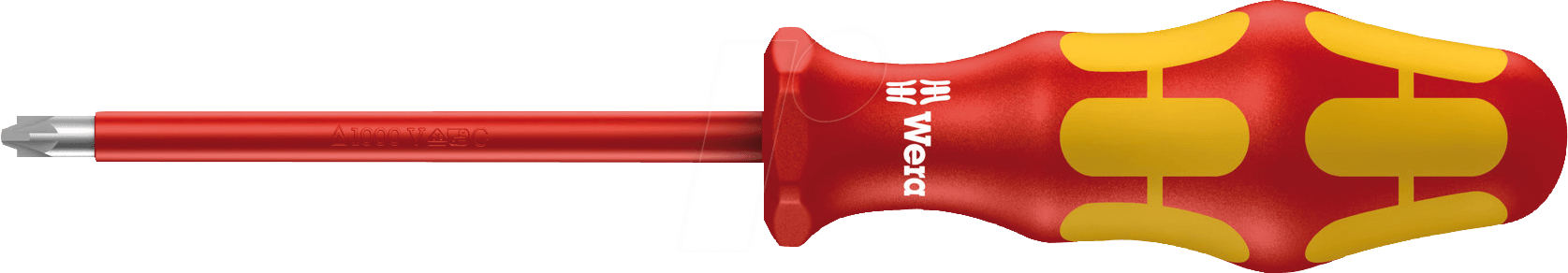 WERA 05006190001 - Schraubendreher Kraftform Plus, Kreuzschlitz (PZ/S), 1