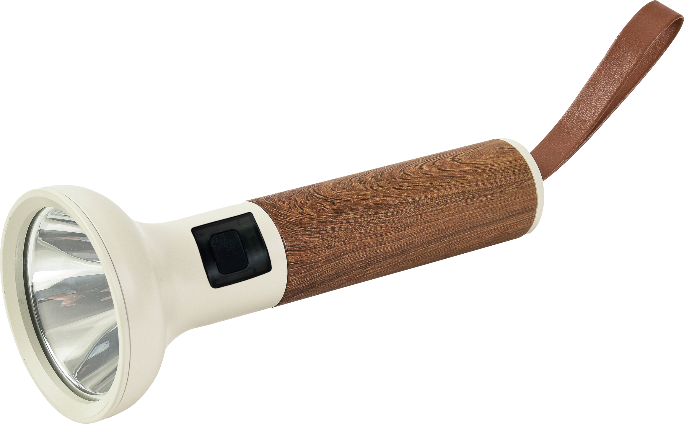 MLI 27700408 - LED-Taschenlampe, Holzoptik, Akku