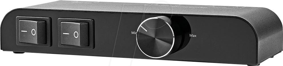 N ASWI2652BK - Lautsprecher Umschaltpult mit Regler, 2 fach, Banane