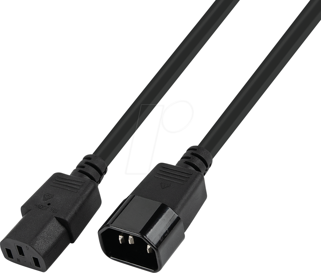 TTL 7100-1,8M - Netzkabel C13 auf C14, 1,8 m, schwarz