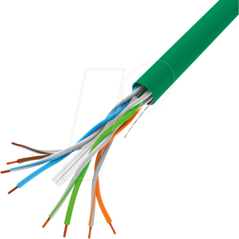 LBG 610CC0305G - CCA Verlegekabel F-UTP, grün, 305 m