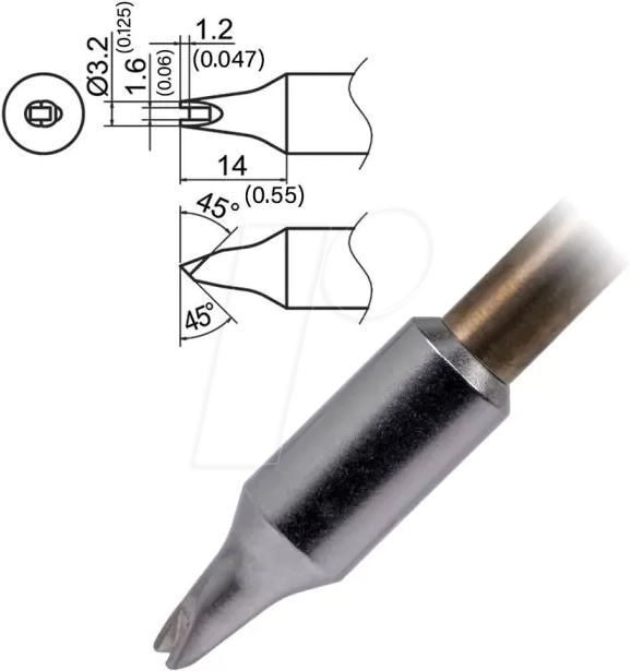 HAK T37-DR1632 - Aktiv-Lötspitze T37-DR1632, rille