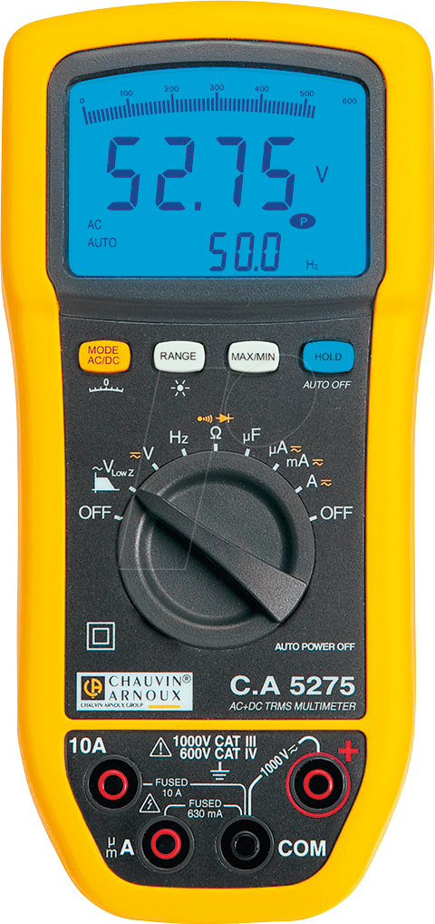 CHAU P01196775 - Multimeter C.A 5275, digital, 6000 Counts, TRMS, AC/DC, IP54