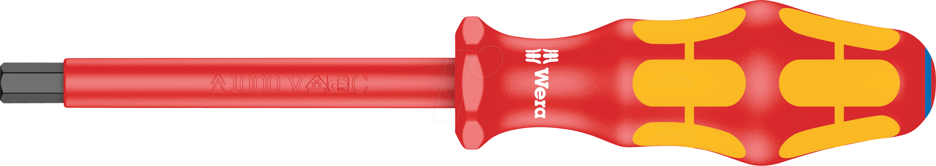 WERA 05004670001 - Schraubendreher Kraftform, Sechskant (innen), 6 mm