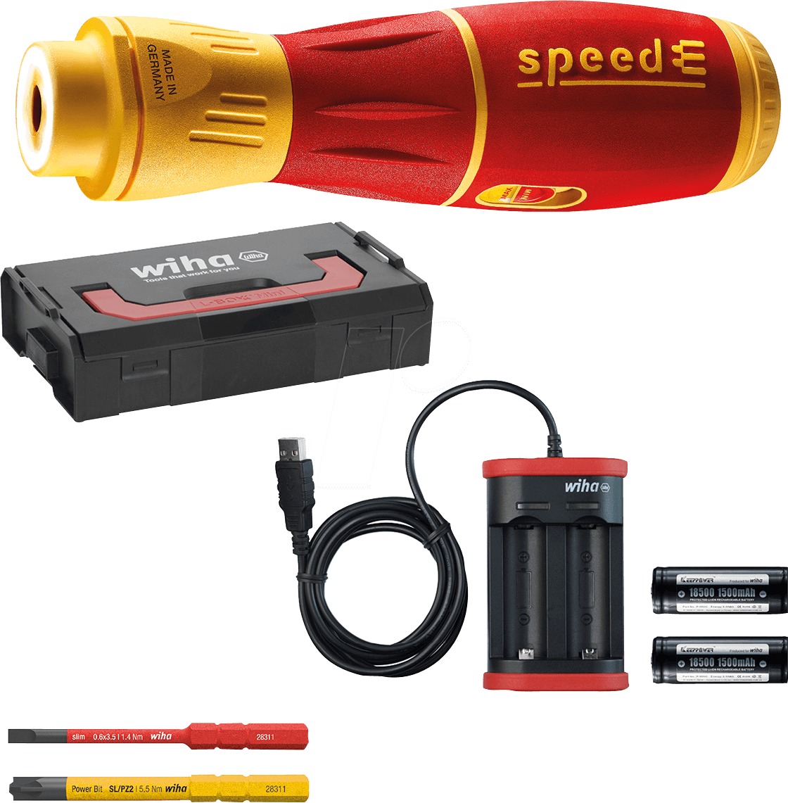 Thumbnail - WIHA 44318 - Akku-Schraubendreher, speedE® II, 7-teiliges Set