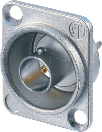 NEUTRIK NB75DSI - BNC Einbaubuchse D-Gehäuse,75Ohm,Löt,nickel