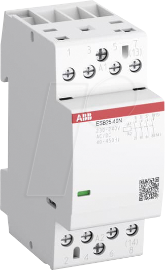Thumbnail - ABB ESB25-22N-06 - Installationsschütz 2S/2Ö, 230-240 V AC/DC