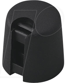 OKW TK-16-6 SW - Potentiometerknopf für Achse Ø 6 mm, schwarz