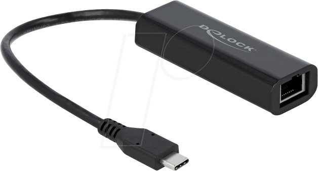 DELOCK 66298 - Netzwerkkarte, USB Typ C, Gigabit Ethernet, 1x RJ45