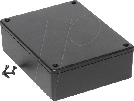 1591XXGBK - Kunststoffgehäuse, Serie 1591, 94 x 121 x 35 mm, schwarz