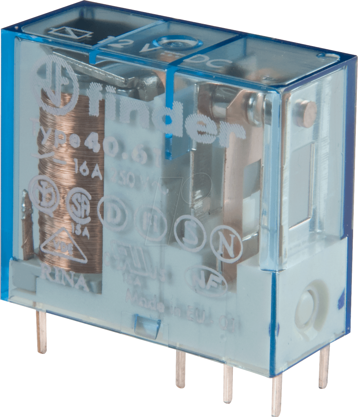 FIN 40.61.9 24V - Steckrelais, 1x UM, 250V/16A, 24V, RM 5,0mm