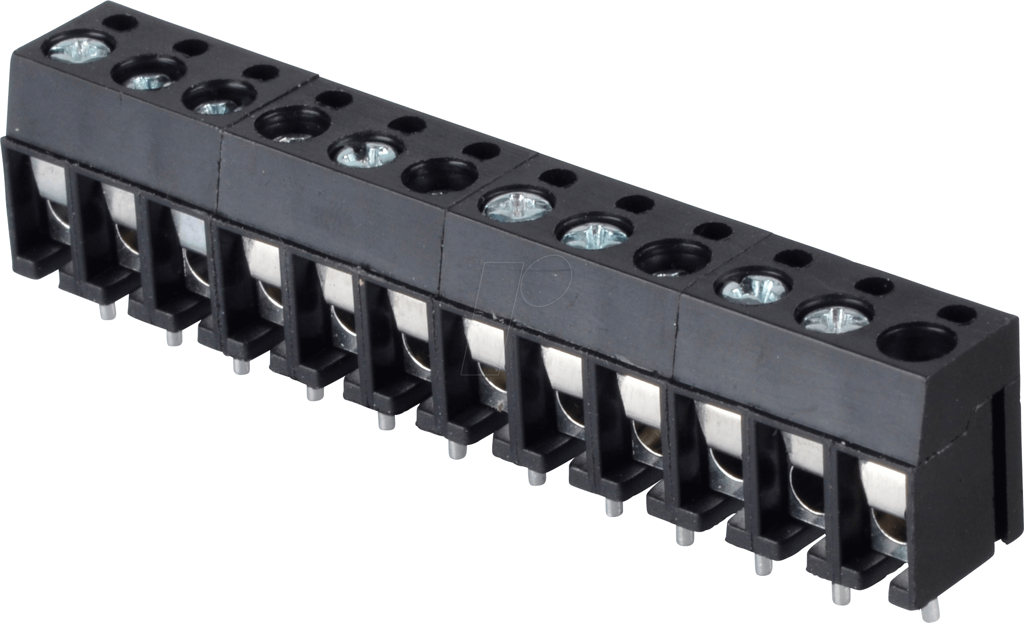 CTB1202-12BK - Lötbare Schraubklemme - 12-pol, RM 5 mm, 90°