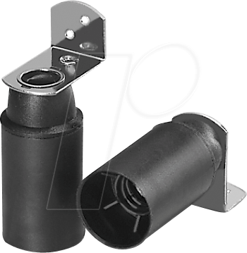 HGM 3230419 - Lampenfassung E14, Kunststoff, schwarz