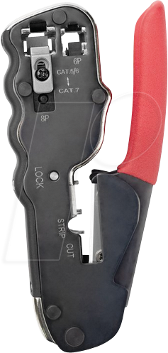 CK T3673A - Crimpzange, 137 mm, Westernstecker, Modularstecker