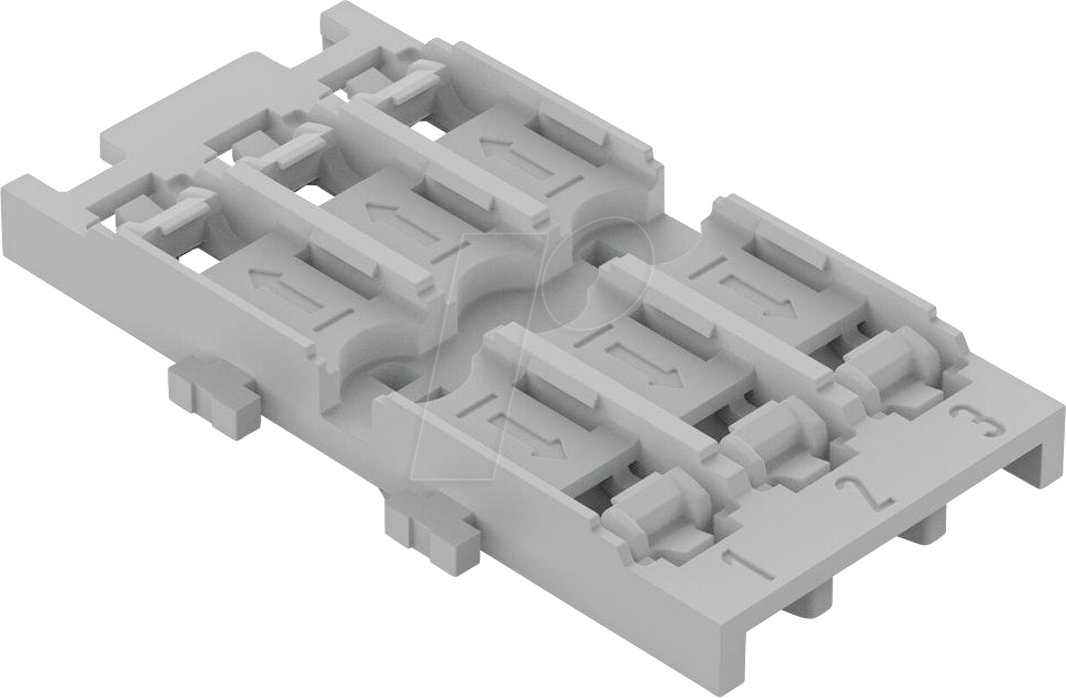 WAGO 221-2533 - Befestigungsadapter mit Rastfuß 3-fach