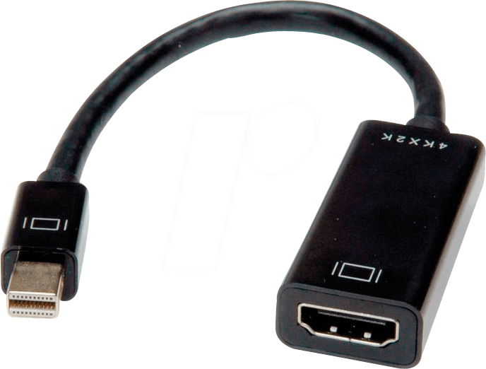 Thumbnail - VALUE 12993142 - DisplayPort Adapter, Mini DP Stecker auf HDMI Buchse