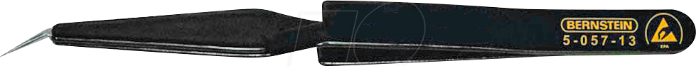 BERN 5 058 13 - Kreuzpinzette, Festhaltepinzette, gewinkelt, sehr spitz, 120 mm,