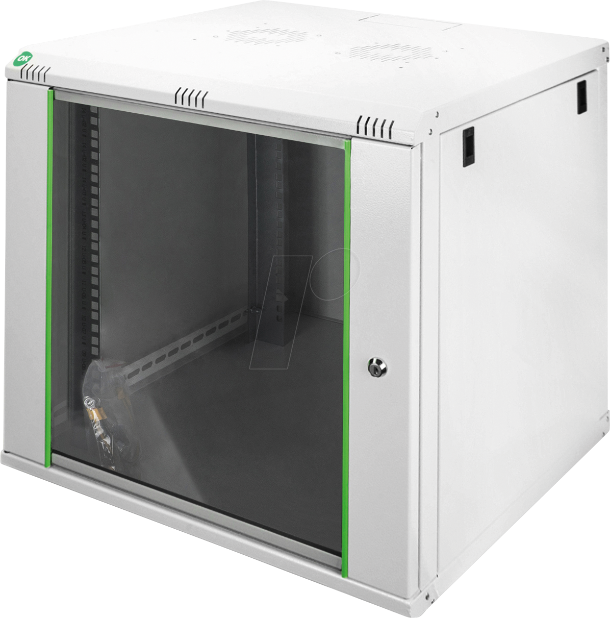 DIGI 1912U66EC - 19'' Wandgehäuse, 12HE, 600mm Tiefe, grau