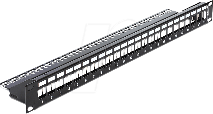 DELOCK 43277 - 19“ Keystone Patchpanel 24 Port