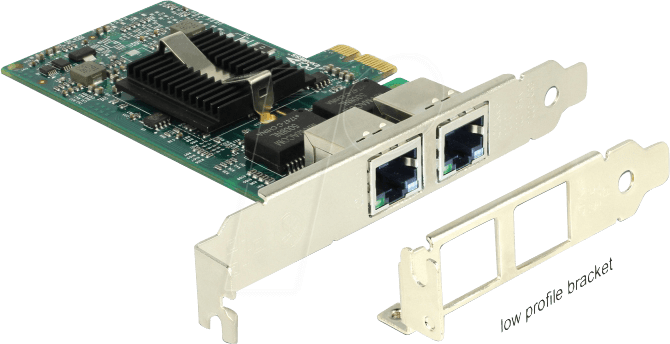 DELOCK 89944 - Netzwerkkarte, PCI Express, 2 x Gigabit Ethernet