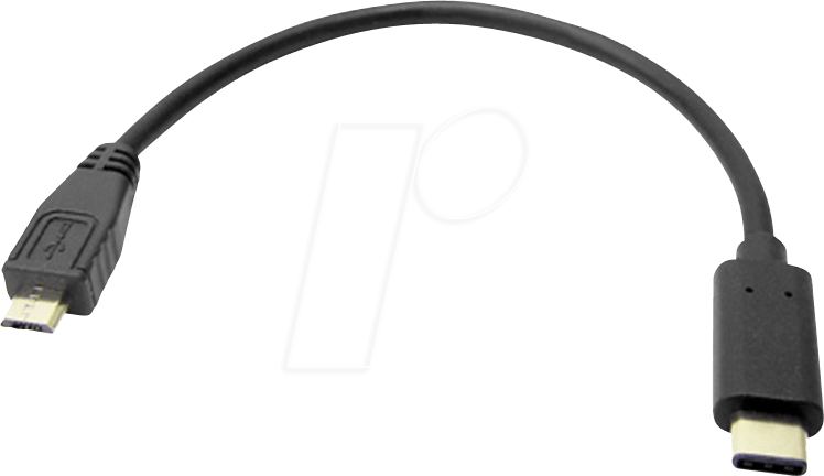 Thumbnail - USB 3.1 ACMB2 - USB 2.0 Kabel, C Stecker auf Micro B Stecker, 0,2 m