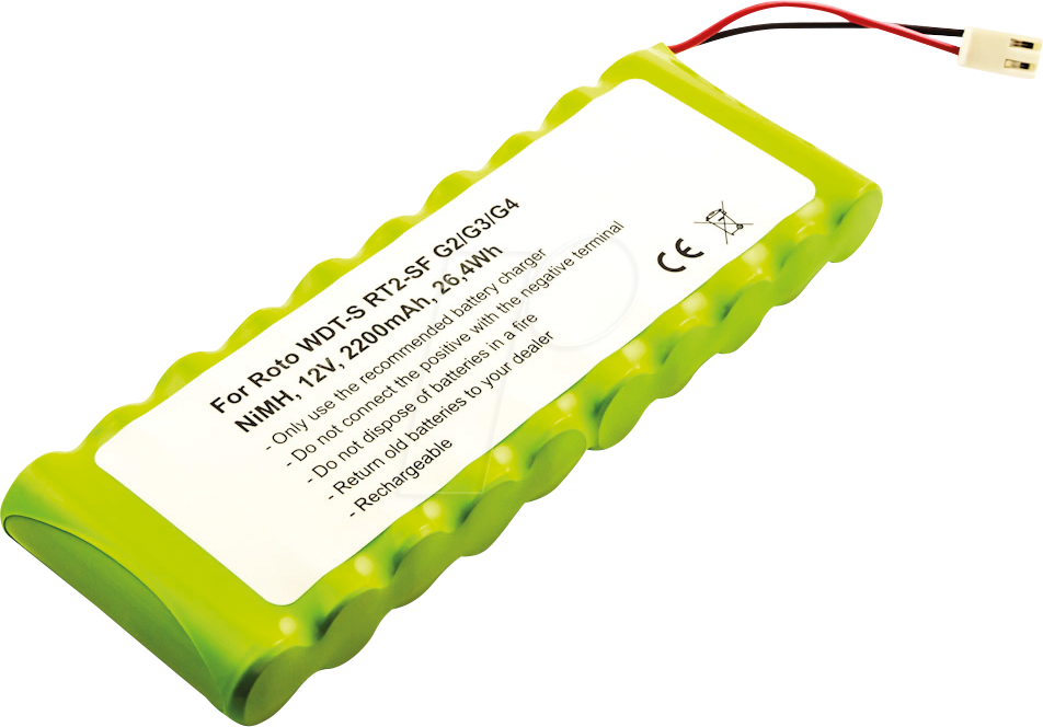 Thumbnail - AKKU 31216 - Ersatzakku, Roto RT2 Generation 2, NiMh, 2200 mAh