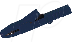 AK 2 SW - Krokoklemme, 4 mm, schwarz