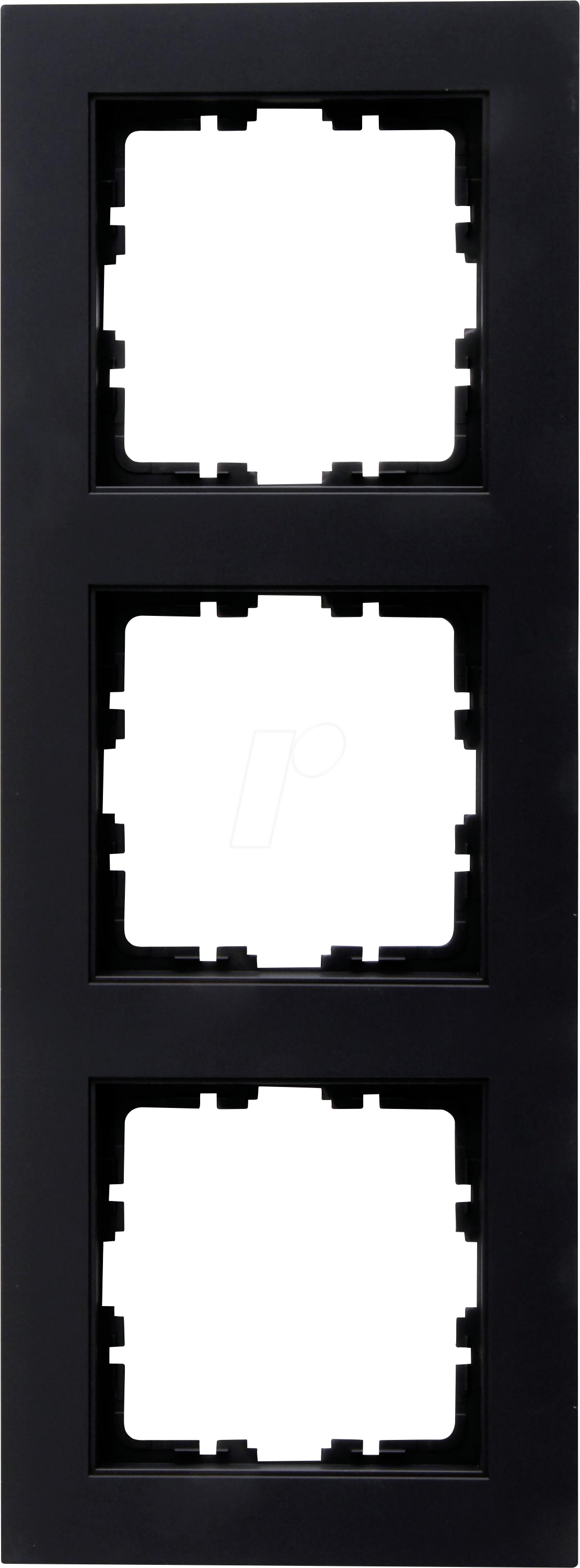 EL 07 402750000 - HK07 - Abdeckrahmen 3-fach, schwarz matt