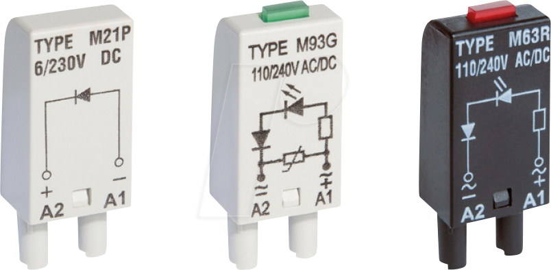 RPL LV M91R - LED-Anzeige + Varistor, 6 - 24 V AC/DC, LED rot