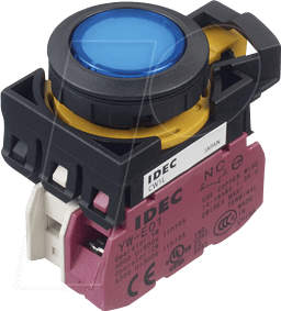 ID CW1LM1E01QM4S - Beleuchteter Einbautaster CW, 28 mm , 1 NC, blau