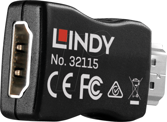 LINDY 32115 - HDMI EDID Emulator, 4K 60Hz