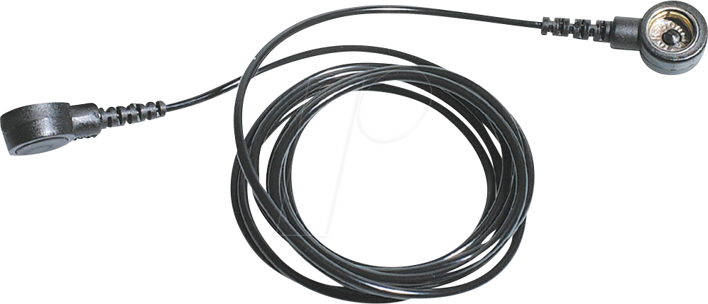BERN 9 343 1 - ESD Ableitkabel, 2x Druckknopf 10 mm, 1,8 m