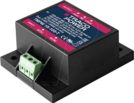 TMPW 10-112-T - Schaltnetzteil, geschlossen, 10 W, 90 - 305 VAC, 12 VDC, 0,8 A