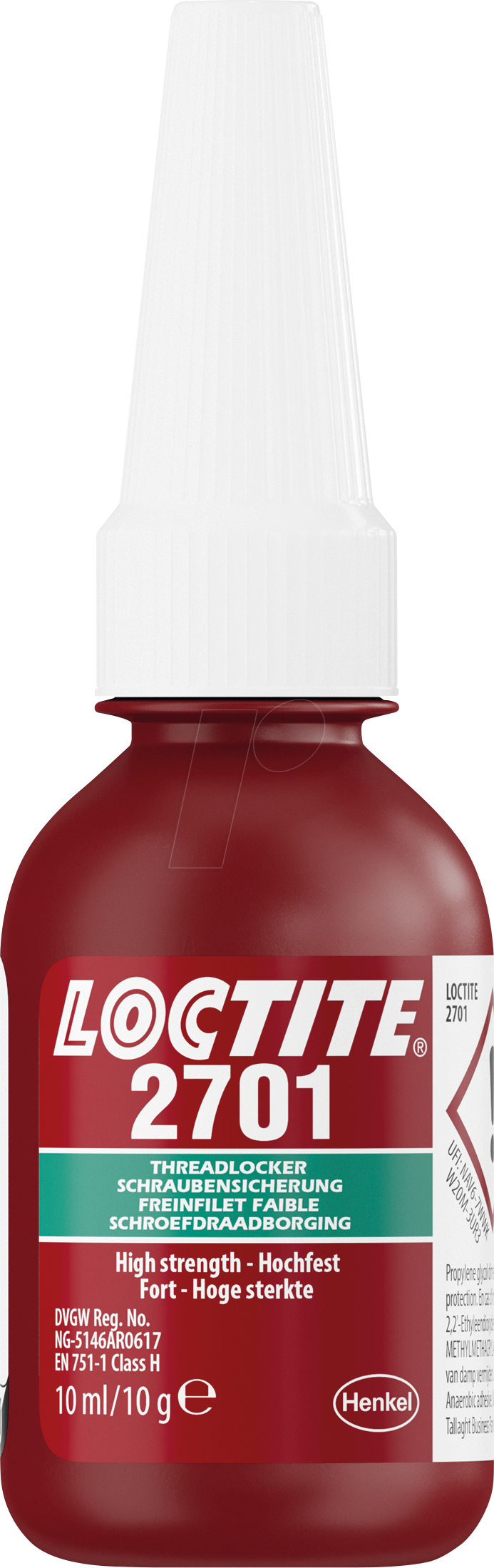 LOCTITE 2701 10 - Schraubensicherung, Lack, hochfest, grün, 10 ml